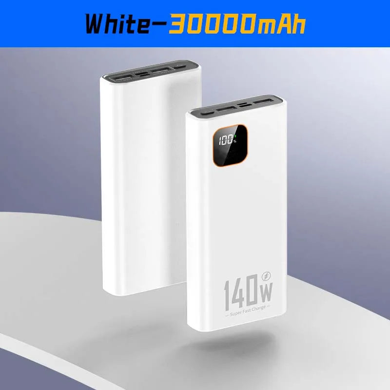 VIVO New 500000mAh Power Bank 140W Super Fast Charging Powerbank Portable External Battery Charger for iPhone Huawei Samsung
